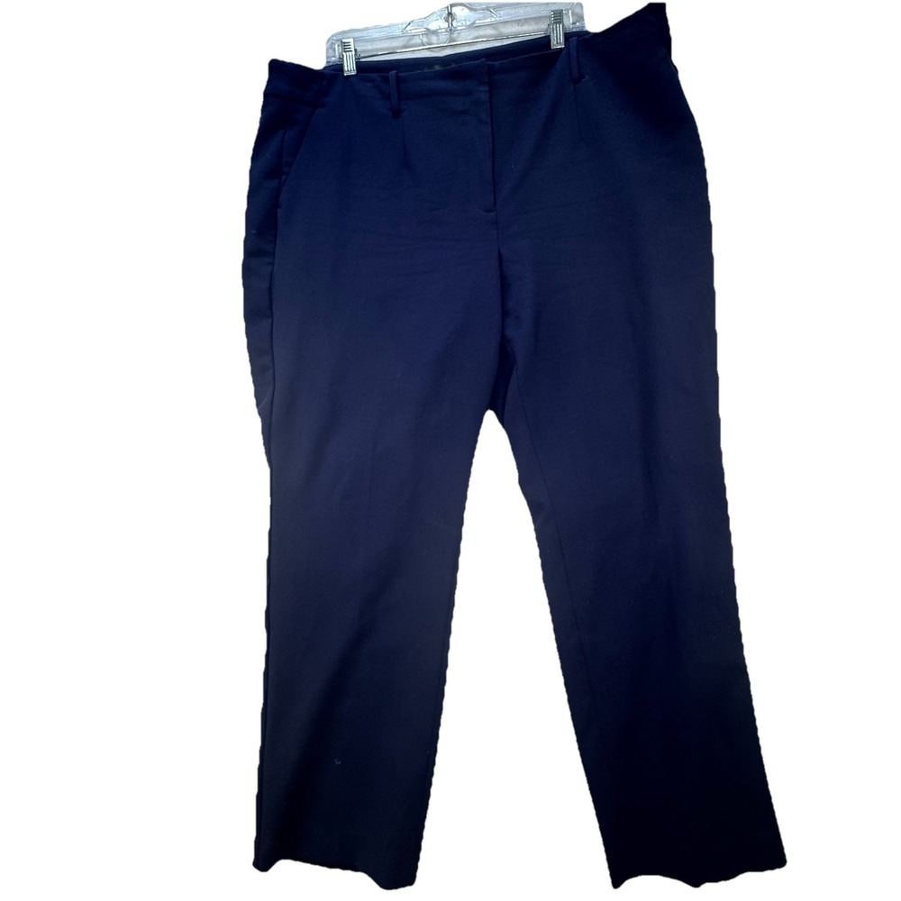 Talbot Southampton Dress Pants Women's Plus 18W Navy Blue Business Casual